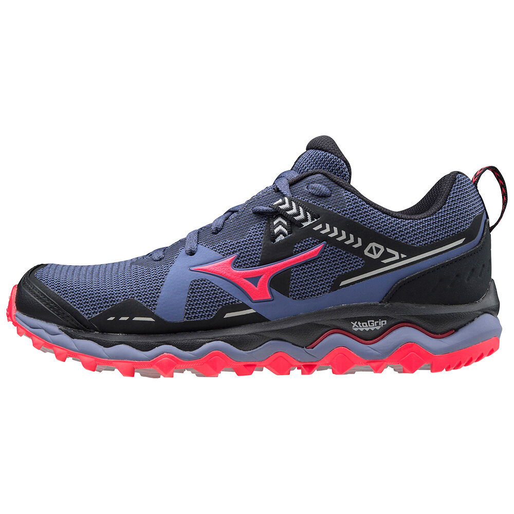 Mizuno Wave Mujin 7 Női Terepfutó Cipő Kék/Fekete/Rózsaszín EGA392804